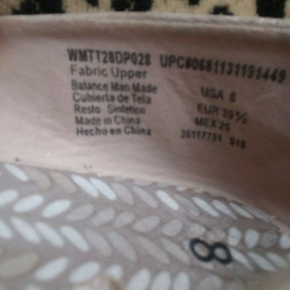 TIME AND TRU Beige or Cream w/ Gold Shimmer Ballet Flats Shoes Women Size 8 - Picture 9 of 12